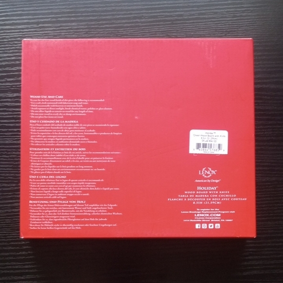 Lenox Cheer Cutting Board with Knife - Picture 2 of 4